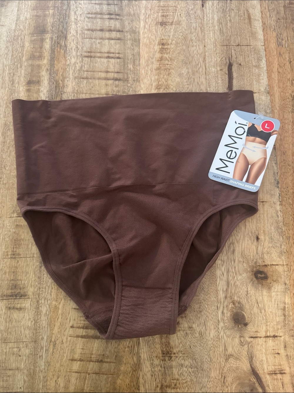 MeMoi Women's High-Waist One-Piece Tummy Smoothing Shaping Briefs Panties Brown